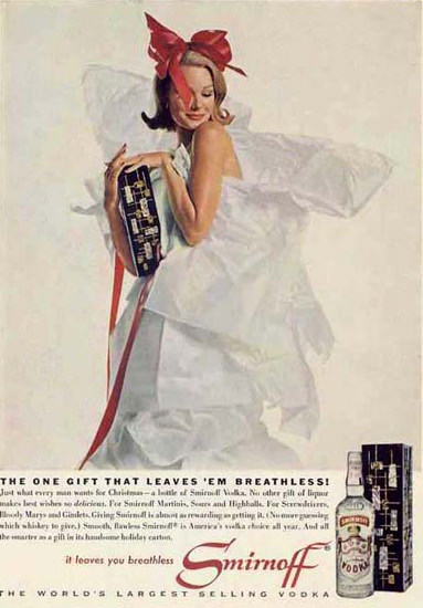 Smirnoff Vodka T That Leaves Breathless 1962 Mad Men Art Vintage Ad Art Collection