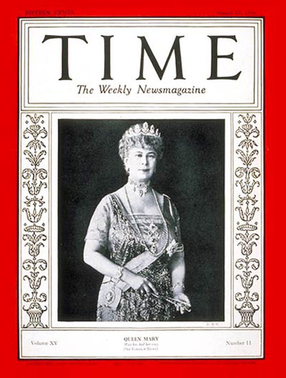 1930-03 Queen Mary Copyright Time Magazine | Time Magazine Covers 1923-1970