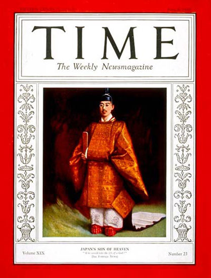 1932-06 Emperor Hirohito Copyright Time Magazine | TIME 1923-1970 1932-06 Emperor Hirohito Copyright Time Magazine | Time Magazine Covers 1923-1970