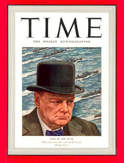 1941-01 Winston Churchill Copyright Time Magazine | Time Magazine Covers 1923-1970