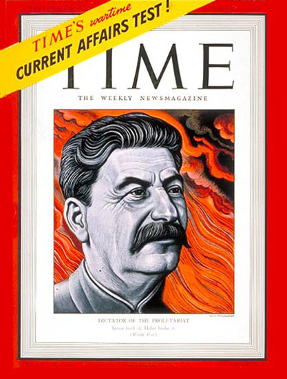 1941-10 Joseph Stalin Copyright Time Magazine | Time Magazine Covers 1923-1970