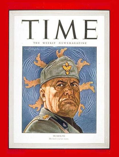 1943-06 Benito Mussolini Copyright Time Magazine | Time Magazine Covers 1923-1970