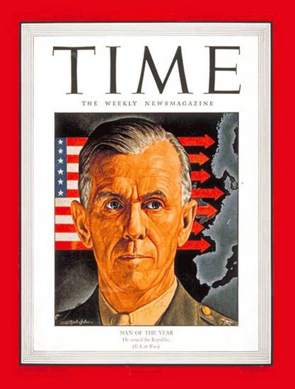 1944-01 General George Marshall Copyright Time Magazine | Time Magazine Covers 1923-1970