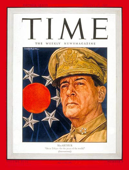 1945-08 General Douglas MacArthur Copyright Time Magazine | Time Magazine Covers 1923-1970