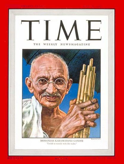 1947-06 Mohandas Gandhi India Copyright Time Magazine | Time Magazine Covers 1923-1970