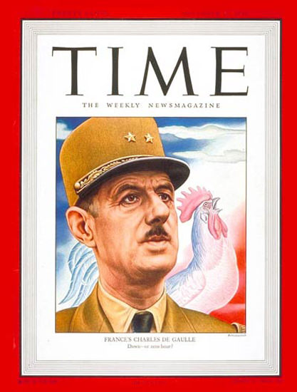 1947-11 Charles DeGaulle France Copyright Time Magazine | Time Magazine Covers 1923-1970
