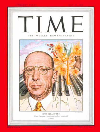 1948-07 Igor Stravinsky Copyright Time Magazine | Time Magazine Covers 1923-1970