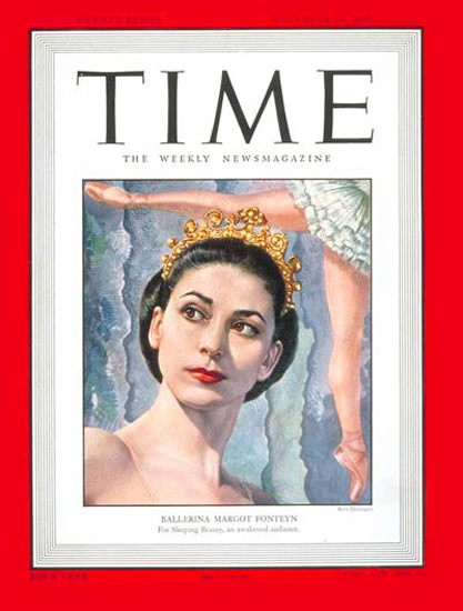 1949-11 Margot Fonteyn Copyright Time Magazine | Time Magazine Covers 1923-1970