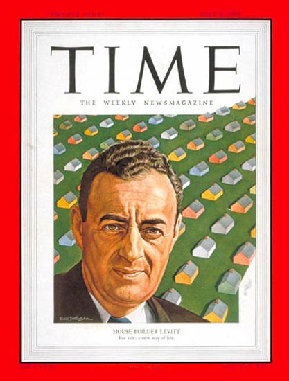 1950-07 William J Levitt Copyright Time Magazine | Time Magazine Covers 1923-1970