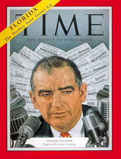 1954-03 Senator Joseph McCarthy Copyright Time Magazine | Time Magazine Covers 1923-1970