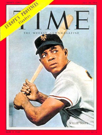 1954-07 Willie Mays Baseball Copyright Time Magazine | TIME 1923-1970 1954-07 Willie Mays Baseball Copyright Time Magazine | Time Magazine Covers 1923-1970