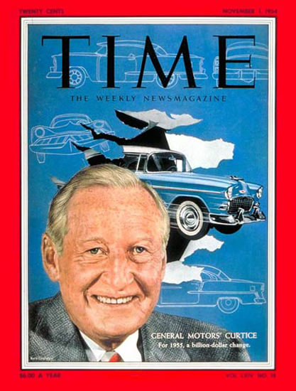 1954-11 Harlow H Curtice Copyright Time Magazine | Time Magazine Covers 1923-1970