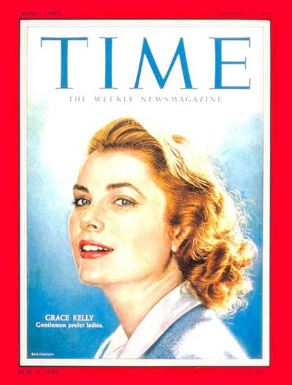 1955-01 Grace Kelly Copyright Time Magazine | Time Magazine Covers 1923-1970