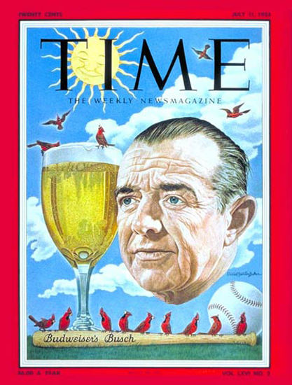 1955-07 August Anheuser Busch Jr Copyright Time Magazine | Time Magazine Covers 1923-1970