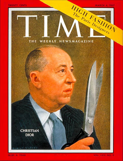 1957-03 Christian Dior Copyright Time Magazine | Time Magazine Covers 1923-1970
