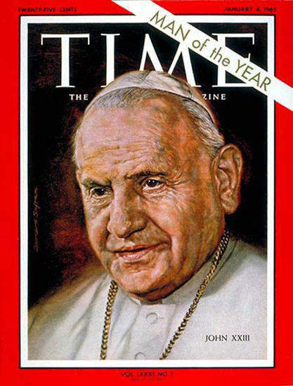 1963-01 Pope John XXIII Copyright Time Magazine | Time Magazine Covers 1923-1970