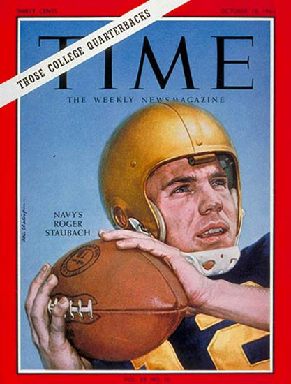 1963-10 Roger Staubach Football Copyright Time Magazine | Time Magazine Covers 1923-1970