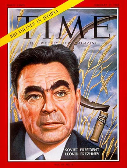 1964-02 Leonid I Brezhnev Copyright Time Magazine | Time Magazine Covers 1923-1970