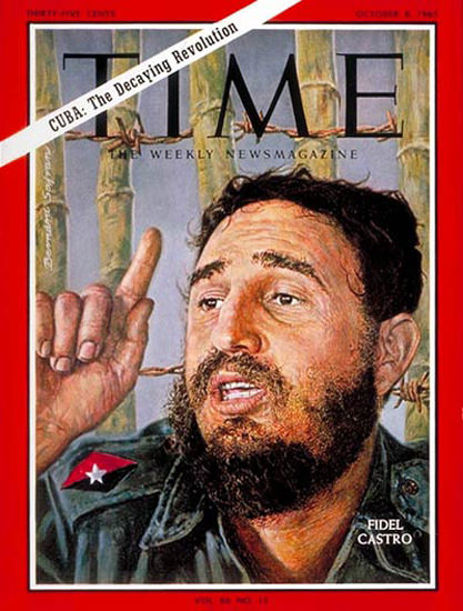 1965-10 Fidel Castro Cuba Copyright Time Magazine | Time Magazine Covers 1923-1970