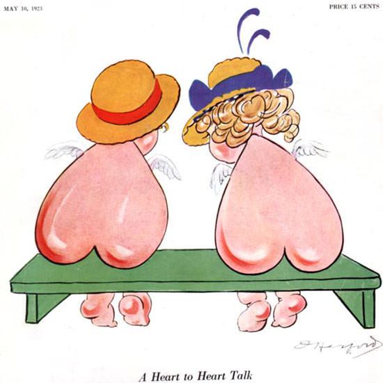 A Heart to Heart Talk Life Humor Magazine 1923-05-10 Copyright crop | Best of 1920s Ad and Cover Art