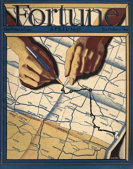 AJ Grodin Fortune Magazine April 1936 Copyright | Fortune Magazine Graphic Art Covers 1930-1959
