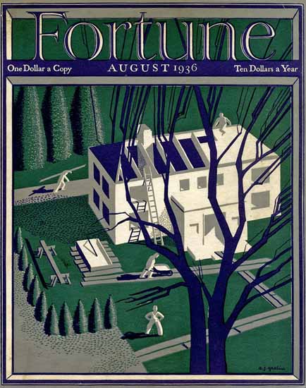 AJ Grodin Fortune Magazine August 1936 Copyright | Fortune Magazine Graphic Art Covers 1930-1959