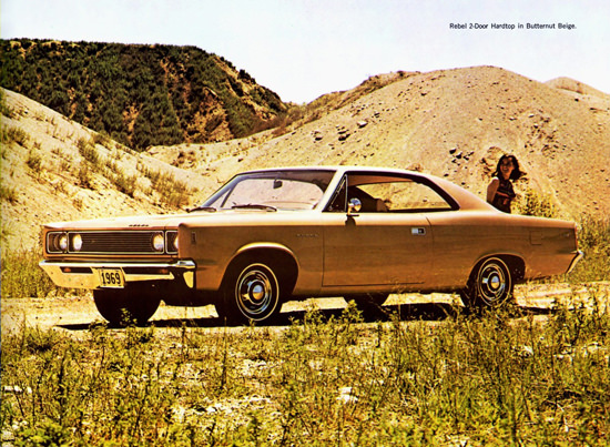 AMC Rebel Hardtop 1969 Butternut Beige | Vintage Cars 1891-1970