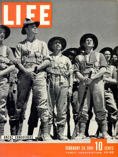 ANZAC Conquerors 24 Feb 1941 Copyright Life Magazine | Life Magazine BW Photo Covers 1936-1970