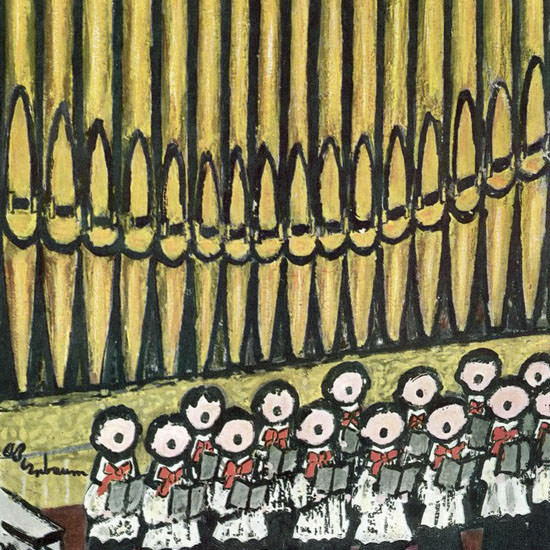 Abe Birnbaum The New Yorker 1956_12_22 Copyright crop | Best of Vintage Cover Art 1900-1970
