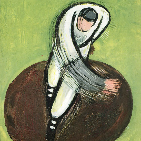 Abe Birnbaum The New Yorker 1957_04_13 Copyright crop | Best of Vintage Cover Art 1900-1970