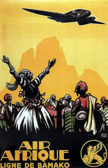 Air Afrique Ligne De Bamako 1930s | Vintage Travel Posters 1891-1970