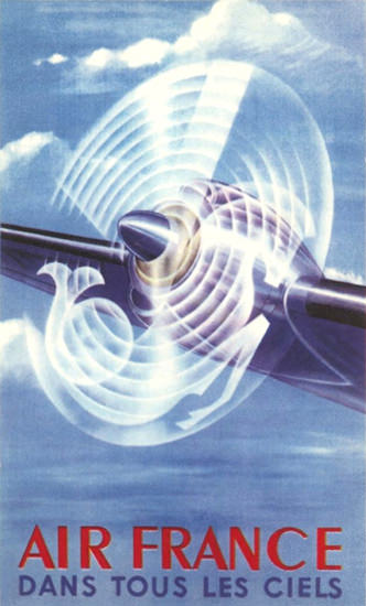 Air France Dans Tous Les Ciels 1948 | Vintage Travel Posters 1891-1970