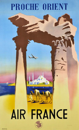 Air France Proche Orient 1950 | Vintage Travel Posters 1891-1970
