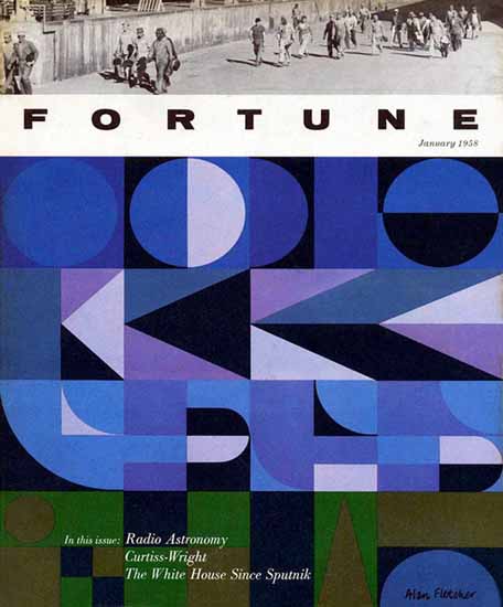 Alan Fletcher Fortune Magazine January 1958 Copyright | Fortune Magazine Graphic Art Covers 1930-1959