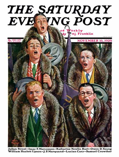 Alan Foster Saturday Evening Post 1929_11_16 | The Saturday Evening Post Graphic Art Covers 1892-1930