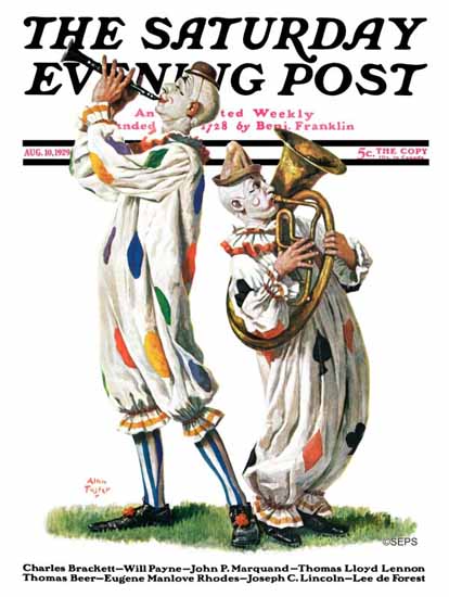 Alan Foster Saturday Evening Post Clowns 1929_08_10 | The Saturday Evening Post Graphic Art Covers 1892-1930