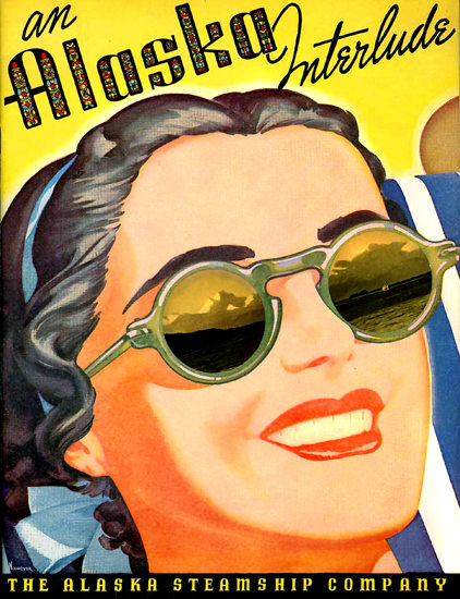 Alaska Steamship Company Interlude Girl 1938 by Arthur F Niemeyer | Sex Appeal Vintage Ads and Covers 1891-1970
