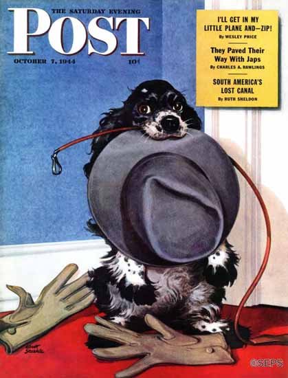 Albert Staehle Butch the Cocker Saturday Evening Post 1944_10_07 | The Saturday Evening Post Graphic Art Covers 1931-1969