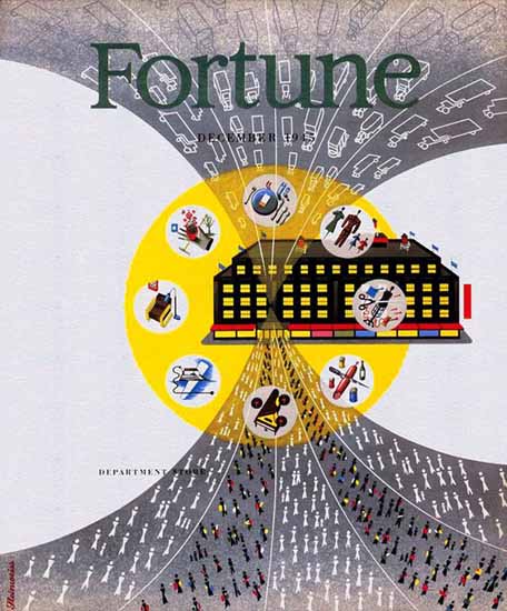 Alex Steinweiss Fortune Magazine December 1945 Copyright | Fortune Magazine Graphic Art Covers 1930-1959