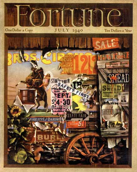 Allen Saalburg Fortune Magazine July 1940 Copyright | Fortune Magazine Graphic Art Covers 1930-1959