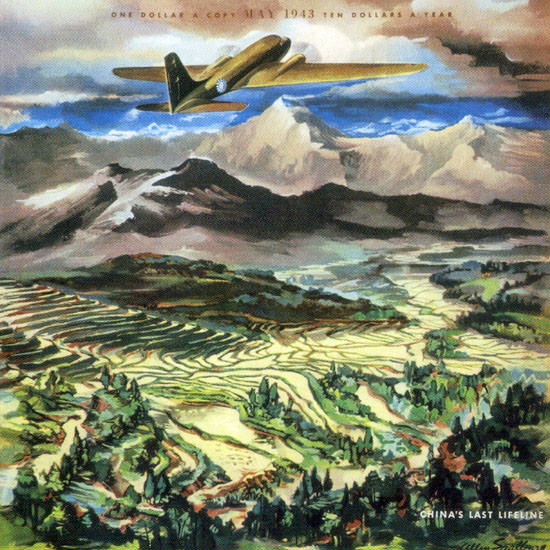 Allen Saalburg Fortune Magazine May 1943 Copyright crop | Best of Vintage Cover Art 1900-1970