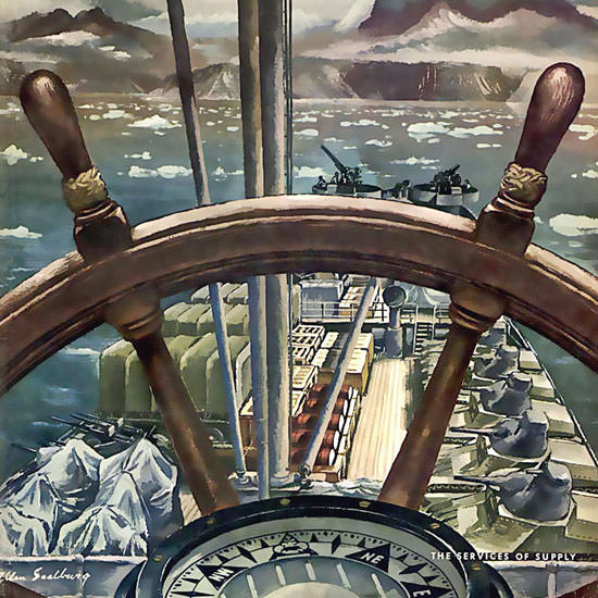 Allen Saalburg Fortune Magazine September 1942 Copyright crop | Best of Vintage Cover Art 1900-1970