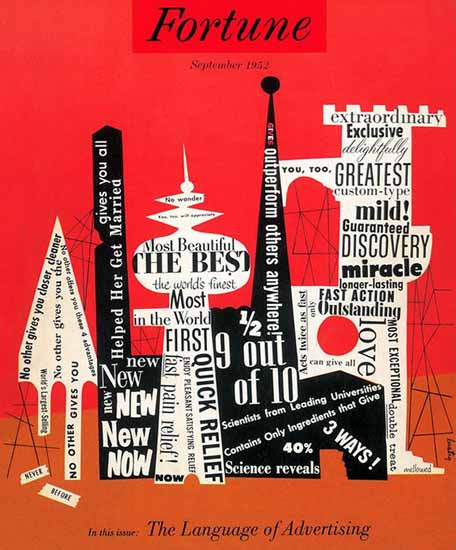 Alvin Lustig Fortune Magazine September 1952 Copyright | Fortune Magazine Graphic Art Covers 1930-1959