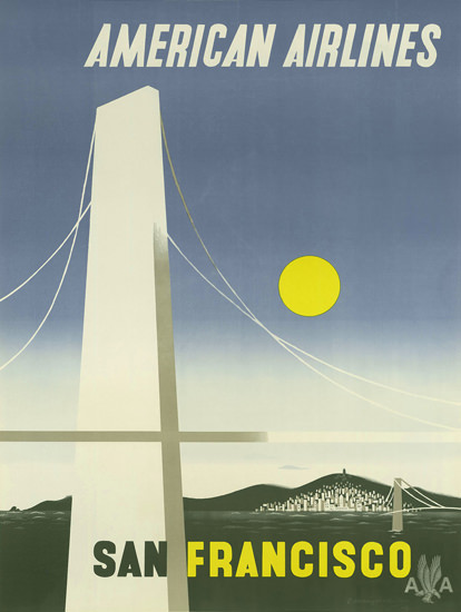 American Airlines San Francisco 1948 | Vintage Travel Posters 1891-1970