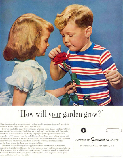 American Cyanamid Co Your Garden Grows 1955 | Vintage Ad and Cover Art 1891-1970
