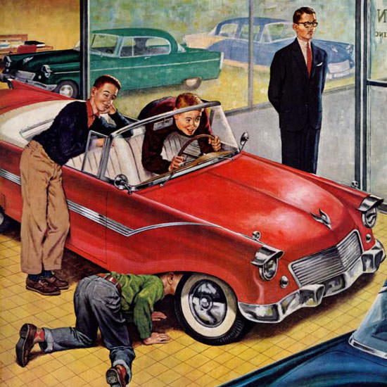 Amos Sewell Saturday Evening Post 1956_12_08 Copyright crop | Best of 1950s Ad and Cover Art