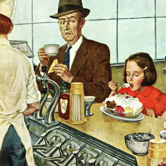 Amos Sewell Saturday Evening Post Split 1952_08_16 Copyright crop | Best of 1950s Ad and Cover Art