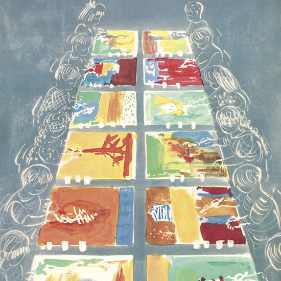 Anatol Kovarsky The New Yorker 1960_10_08 Copyright crop | Best of Vintage Cover Art 1900-1970