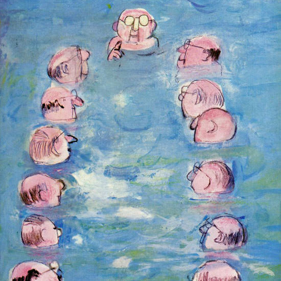 Andre Francois The New Yorker 1965_07_10 Copyright crop | Best of Vintage Cover Art 1900-1970