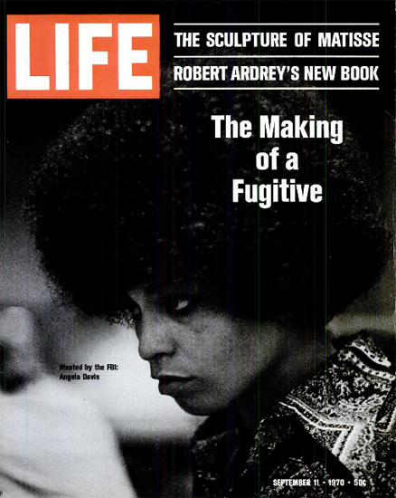 Angela Davis wanted by the FBI 11 Sep 1970 Copyright Life Magazine | Life Magazine BW Photo Covers 1936-1970